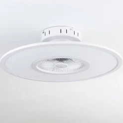 Ventilateur de plafond Marmorta LED Blanc, 1 lumière, Télécommandes