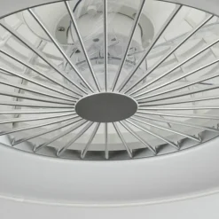 Ventilateur de plafond Moli LED Blanc, 1 lumière, Télécommandes