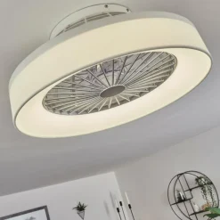 Ventilateur de plafond Moli LED Blanc, 1 lumière, Télécommandes