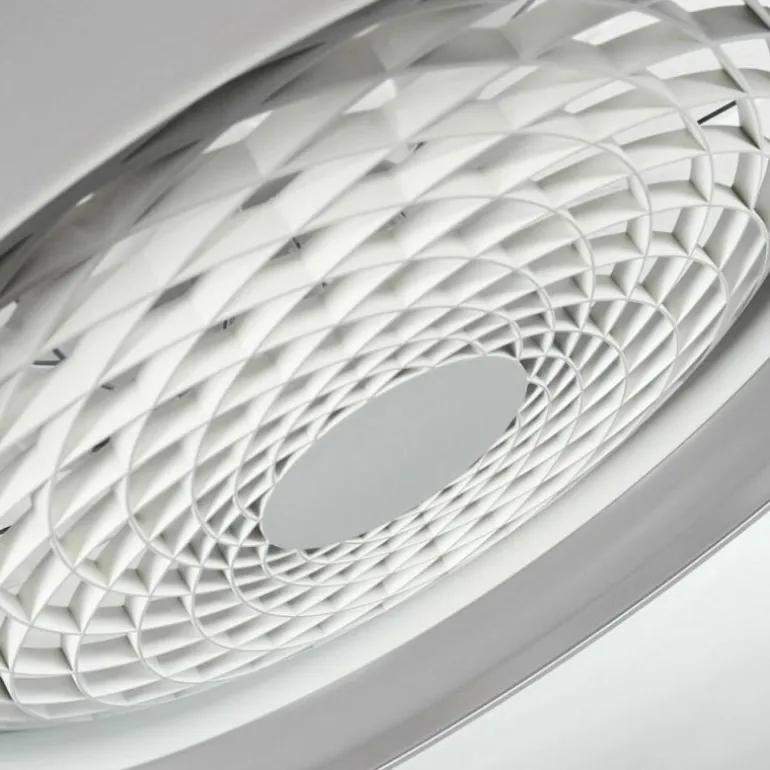 Ventilateur de plafond Penon LED Blanc, 1 lumière, Télécommandes
