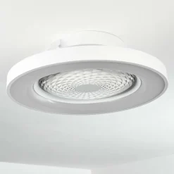 Ventilateur de plafond Penon LED Blanc, 1 lumière, Télécommandes