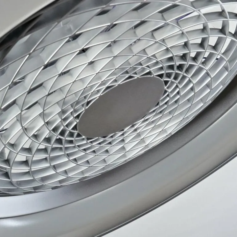 Ventilateur de plafond Penon LED Argenté, 1 lumière, Télécommandes