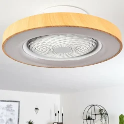 Ventilateur de plafond Penon LED Blanc, 1 lumière, Télécommandes