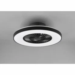 Ventilateur de plafond Reality Halmstad LED Noir, 1 lumière, Télécommandes