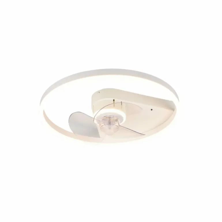 Ventilateur de plafond Reality Borgholm LED Blanc, 1 lumière, Télécommandes