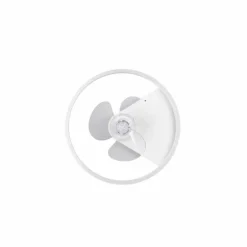 Ventilateur de plafond Reality Borgholm LED Blanc, 1 lumière, Télécommandes