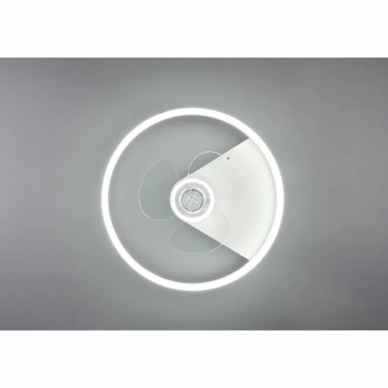 Ventilateur de plafond Reality Borgholm LED Blanc, 1 lumière, Télécommandes
