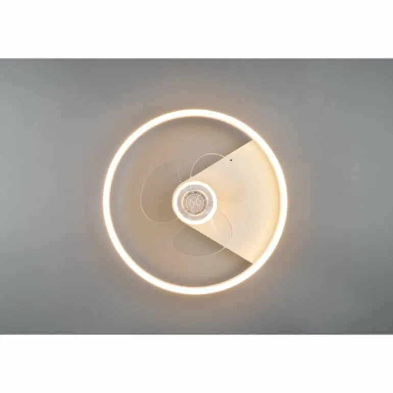 Ventilateur de plafond Reality Borgholm LED Blanc, 1 lumière, Télécommandes