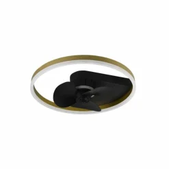 Ventilateur de plafond Reality Borgholm LED Or, Noir, 1 lumière, Télécommandes
