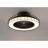 Ventilateur de plafond Reality Sandfjord LED Noir, 1 lumière, Télécommandes