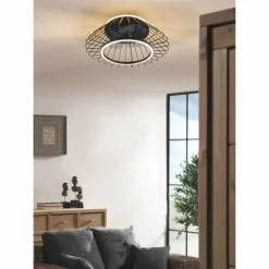 Ventilateur de plafond Reality KARLSBORG LED Noir, 1 lumière, Télécommandes