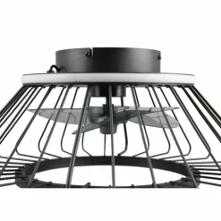 Ventilateur de plafond Reality KARLSBORG LED Noir, 1 lumière, Télécommandes