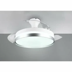 Ventilateur de plafond Reality LINDBERG LED Titane, 1 lumière, Télécommandes