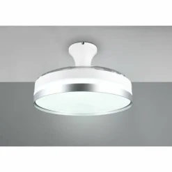 Ventilateur de plafond Reality LINDBERG LED Titane, 1 lumière, Télécommandes