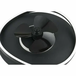 Ventilateur de plafond Reality SORTLAND LED Noir, 1 lumière, Télécommandes
