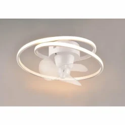 Ventilateur de plafond Reality UMEA LED Blanc, 1 lumière, Télécommandes