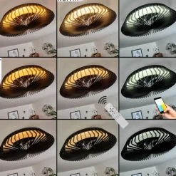 Ventilateur de plafond Rivarotta LED Blanc, 1 lumière, Télécommandes
