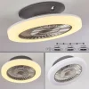 Ventilateur de plafond Somalia LED Argenté, Transparent, 1 lumière