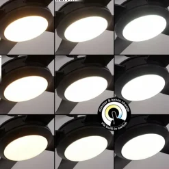 Ventilateur de plafond Tjerne LED Noir, 1 lumière