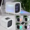 Ventilateur de table Chania LED Noir, Blanc, 1 lumière, Changeur de couleurs