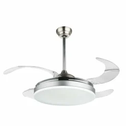 Ventilateur Globo CABRERA LED Nickel mat, 1 lumière, Télécommandes