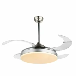 Ventilateur Globo CABRERA LED Nickel mat, 1 lumière, Télécommandes