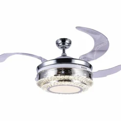 Ventilateur Globo CABRERA LED Nickel mat, 1 lumière, Télécommandes