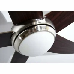 Ventilateur Globo FABIOLA Acier inoxydable, Nickel mat, 1 lumière, Télécommandes