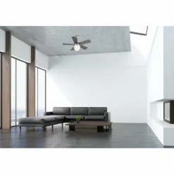 Ventilateur Globo MARVA Acier inoxydable, Gris, Nickel mat, Blanc, 1 lumière