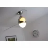 Ventilateur Globo PREMIER Acier inoxydable, Nickel mat, 2 lumières