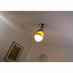 Ventilateur Globo PREMIER Acier inoxydable, Nickel mat, 2 lumières