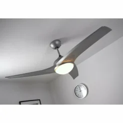 Ventilateur Globo PRIMO Argenté, Blanc, 2 lumières, Télécommandes