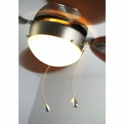 Ventilateur Globo WADE Acier inoxydable, Nickel mat, 1 lumière