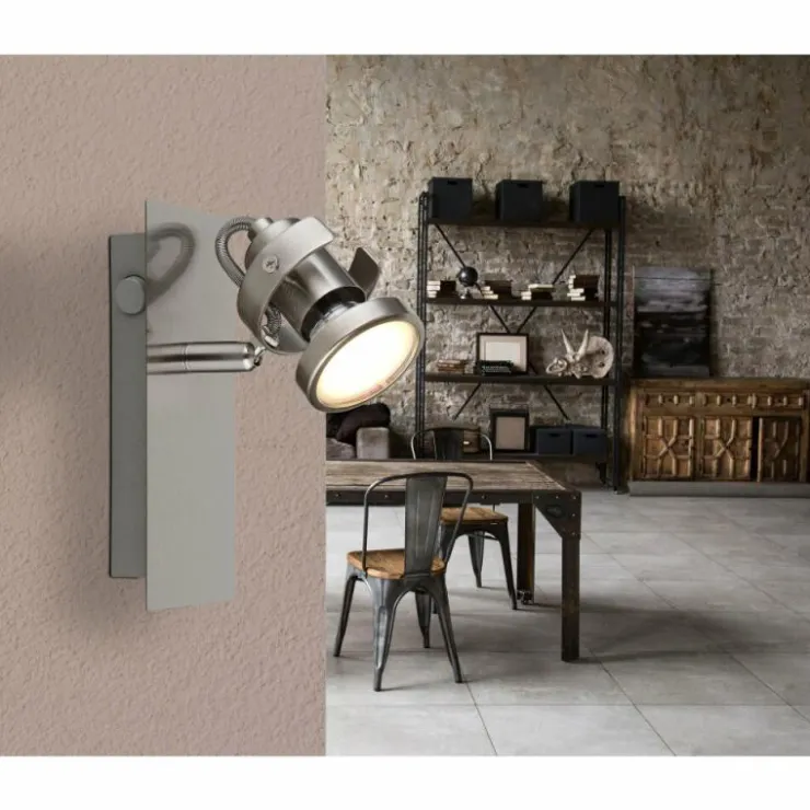 Luminaires Globo Lighting Spots Et Projecteurs|Verpax Plafonnier, Spot de plafond, Applique murale, Spot mural Nickel mat, 1 lumière