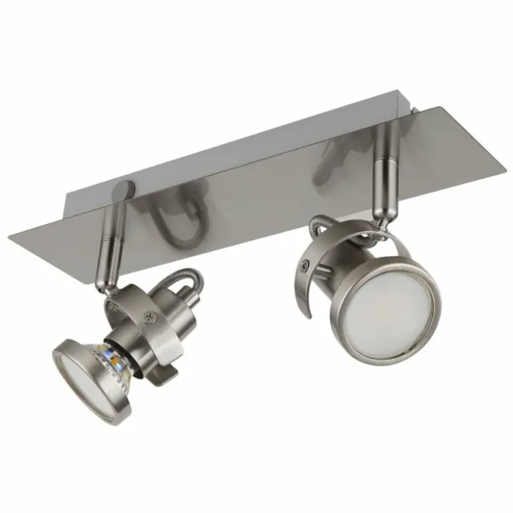 Luminaires Globo Lighting Spots Et Projecteurs|Verpax Plafonnier, Spot de plafond, Applique murale, Spot mural Nickel mat, 2 lumières