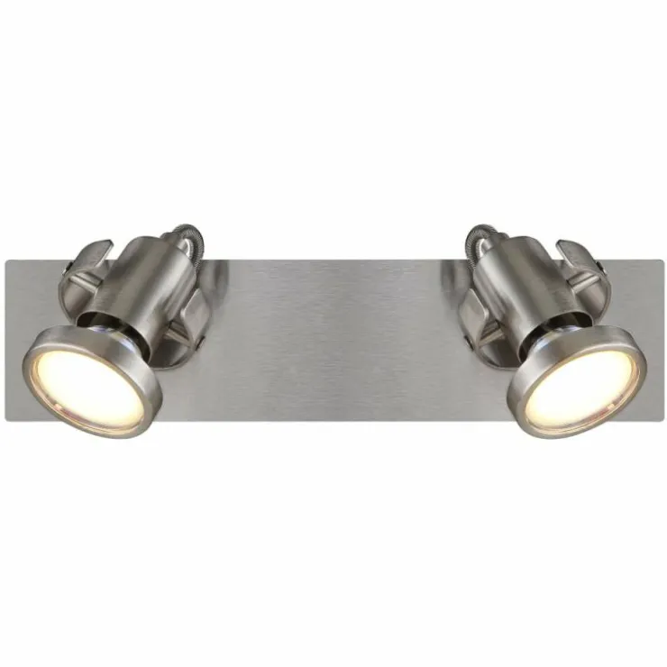 Luminaires Globo Lighting Spots Et Projecteurs|Verpax Plafonnier, Spot de plafond, Applique murale, Spot mural Nickel mat, 2 lumières