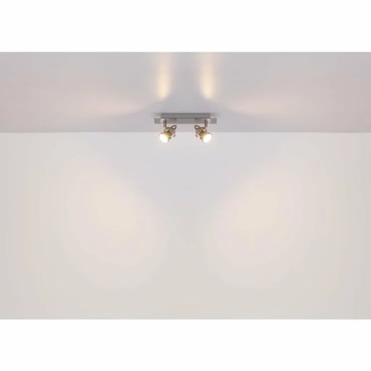 Luminaires Globo Lighting Spots Et Projecteurs|Verpax Plafonnier, Spot de plafond, Applique murale, Spot mural Nickel mat, 2 lumières