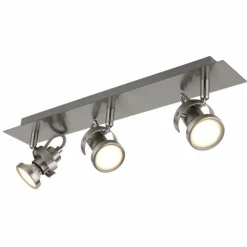 Luminaires Globo Lighting Spots Et Projecteurs|Verpax Plafonnier, Spot de plafond, Applique murale, Spot mural Nickel mat, 3 lumières