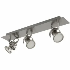 Luminaires Globo Lighting Spots Et Projecteurs|Verpax Plafonnier, Spot de plafond, Applique murale, Spot mural Nickel mat, 3 lumières
