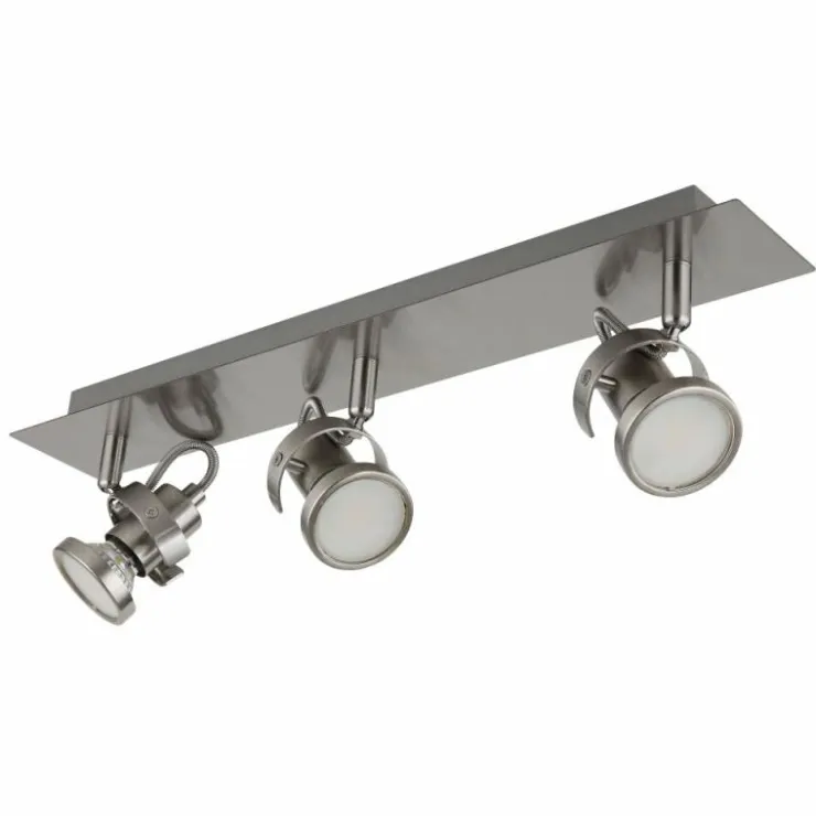 Luminaires Globo Lighting Spots Et Projecteurs|Verpax Plafonnier, Spot de plafond, Applique murale, Spot mural Nickel mat, 3 lumières