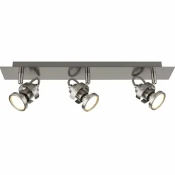 Luminaires Globo Lighting Spots Et Projecteurs|Verpax Plafonnier, Spot de plafond, Applique murale, Spot mural Nickel mat, 3 lumières