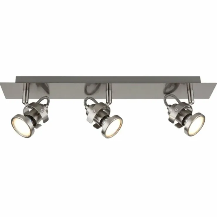Luminaires Globo Lighting Spots Et Projecteurs|Verpax Plafonnier, Spot de plafond, Applique murale, Spot mural Nickel mat, 3 lumières