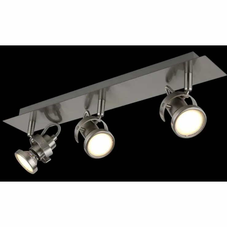 Luminaires Globo Lighting Spots Et Projecteurs|Verpax Plafonnier, Spot de plafond, Applique murale, Spot mural Nickel mat, 3 lumières