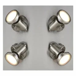 Luminaires Globo Lighting Spots Et Projecteurs|Verpax Plafonnier, Spot de plafond, Applique murale, Spot mural Nickel mat, 4 lumières