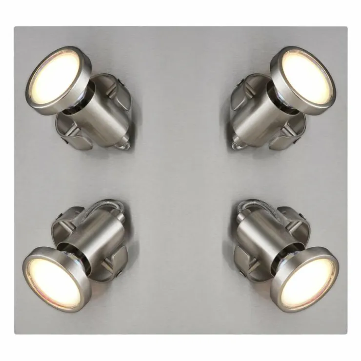 Luminaires Globo Lighting Spots Et Projecteurs|Verpax Plafonnier, Spot de plafond, Applique murale, Spot mural Nickel mat, 4 lumières