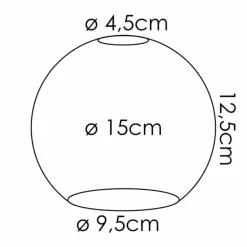 verre de rechange 15 cm Koyoto Or, Clair
