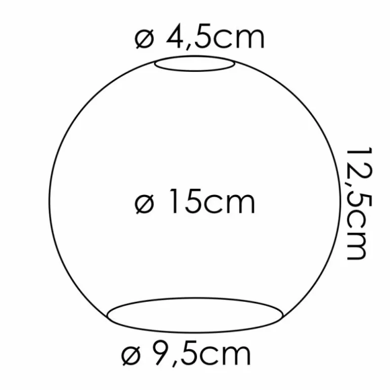 verre de rechange 15 cm Koyoto Ambre, Clair