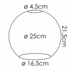 verre de rechange 25 cm Koyoto Clair