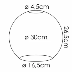 verre de rechange 30 cm Koyoto Ambre
