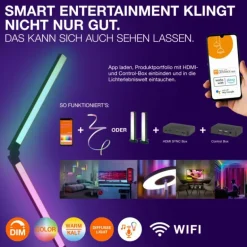 Wifi Lampadaire Luminaires Ledvance LED Noir, 1 lumière, Changeur de couleurs